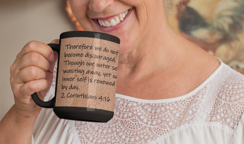 Therefore we do not become discouraged. Though our outer self is wasting away, yet our inner self is renewed day by day.  2 Corinthians 4:16