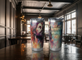 Jesus watercolor portrait tumbler | colorful abstract traveler art 20oz