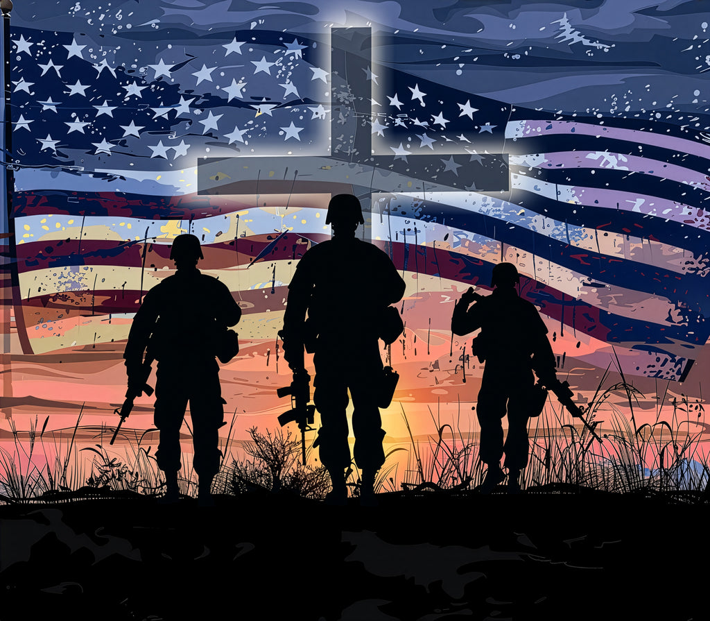 Soldier, Flag, Cross 20oz Tumbler