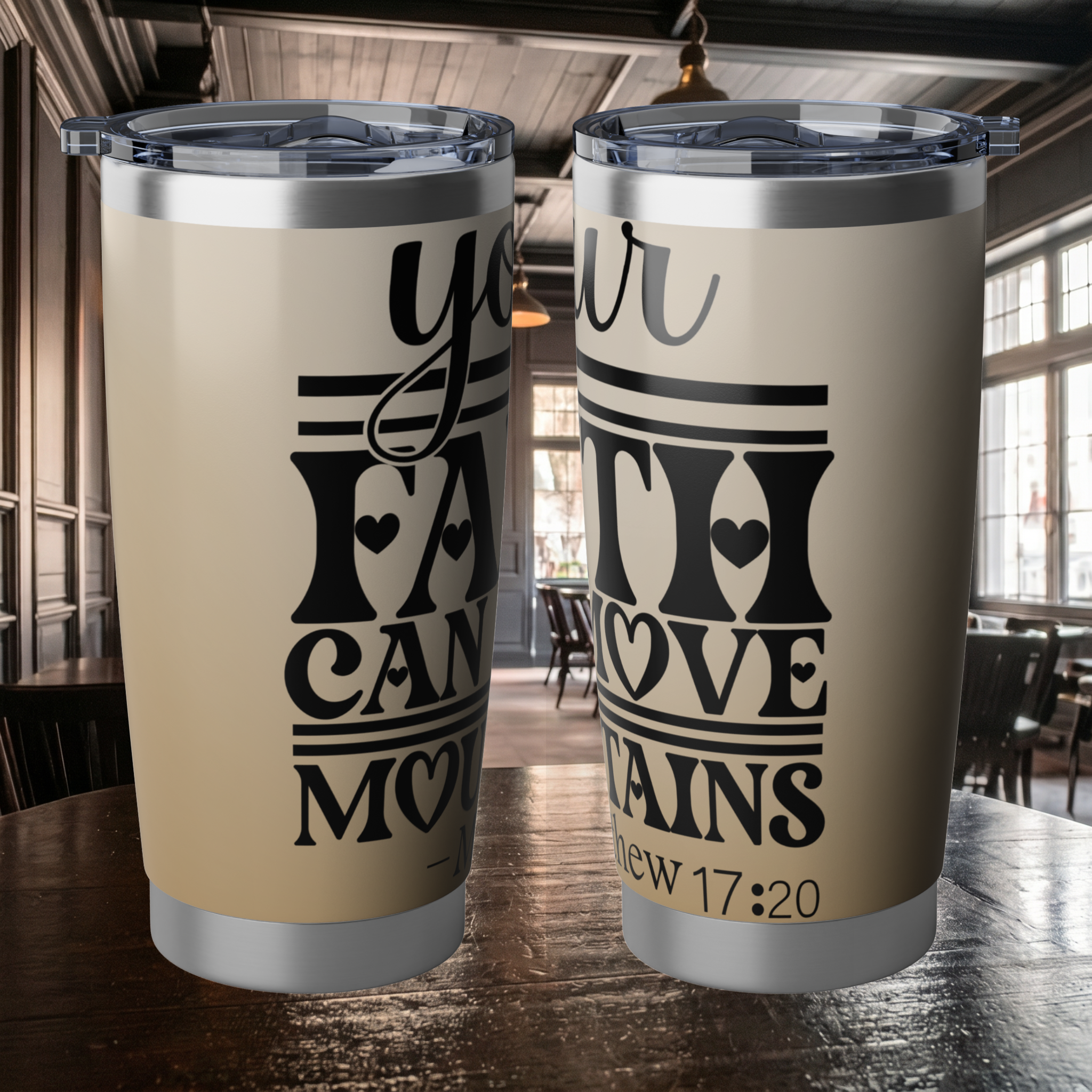 Your Faith Can Move Mountains 20oz Tumbler - Matthew 17:20