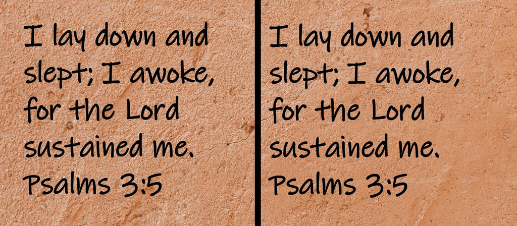 I lay down and slept; I awoke, for the Lord sustained me.  Psalms 3:5