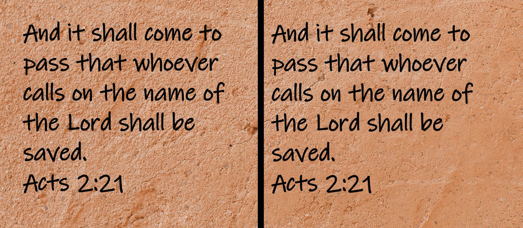 And it shall come to pass that whoever calls on the name of the Lord shall be saved.  Acts 2:21