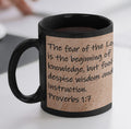 The fear of the Lord is the beginning of knowledge, but fools despise wisdom and instruction.  Proverbs 1:7