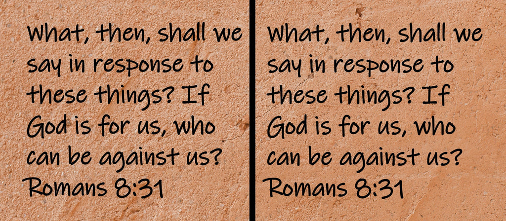What, then, shall we say in response to theses things? If God is for us, who can be against us?  Romans 8:31
