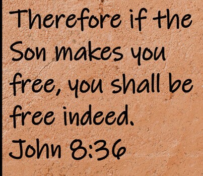 Therefore if the Son makes you free, you shall be free indeed.  John 8:36