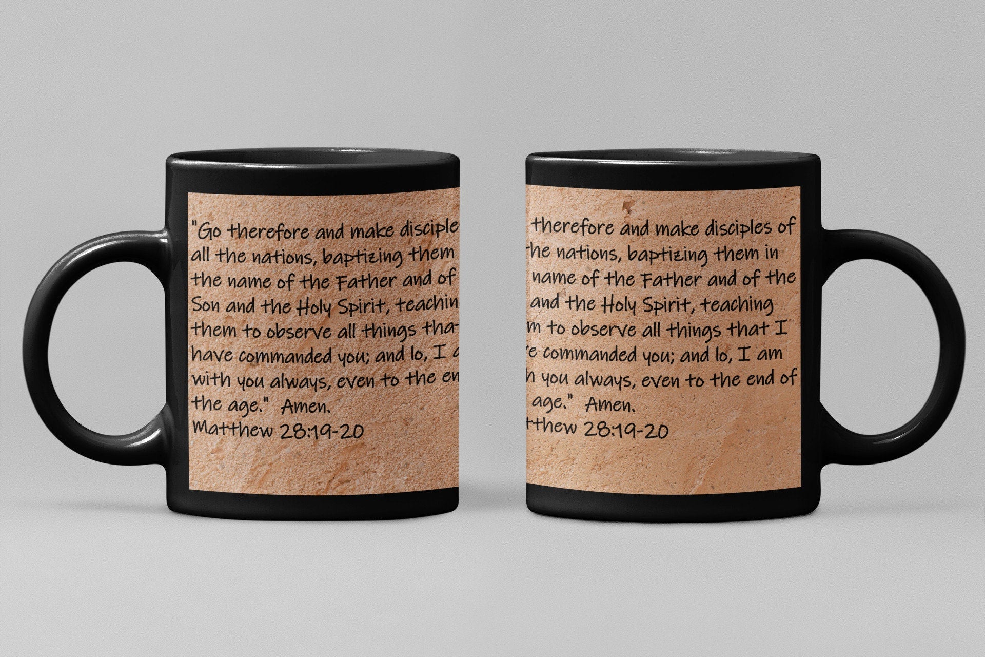 Go therefore and make disciples of all the nations, baptizing them in the name of the Father and of the Son and the Holy Spirit, teaching...