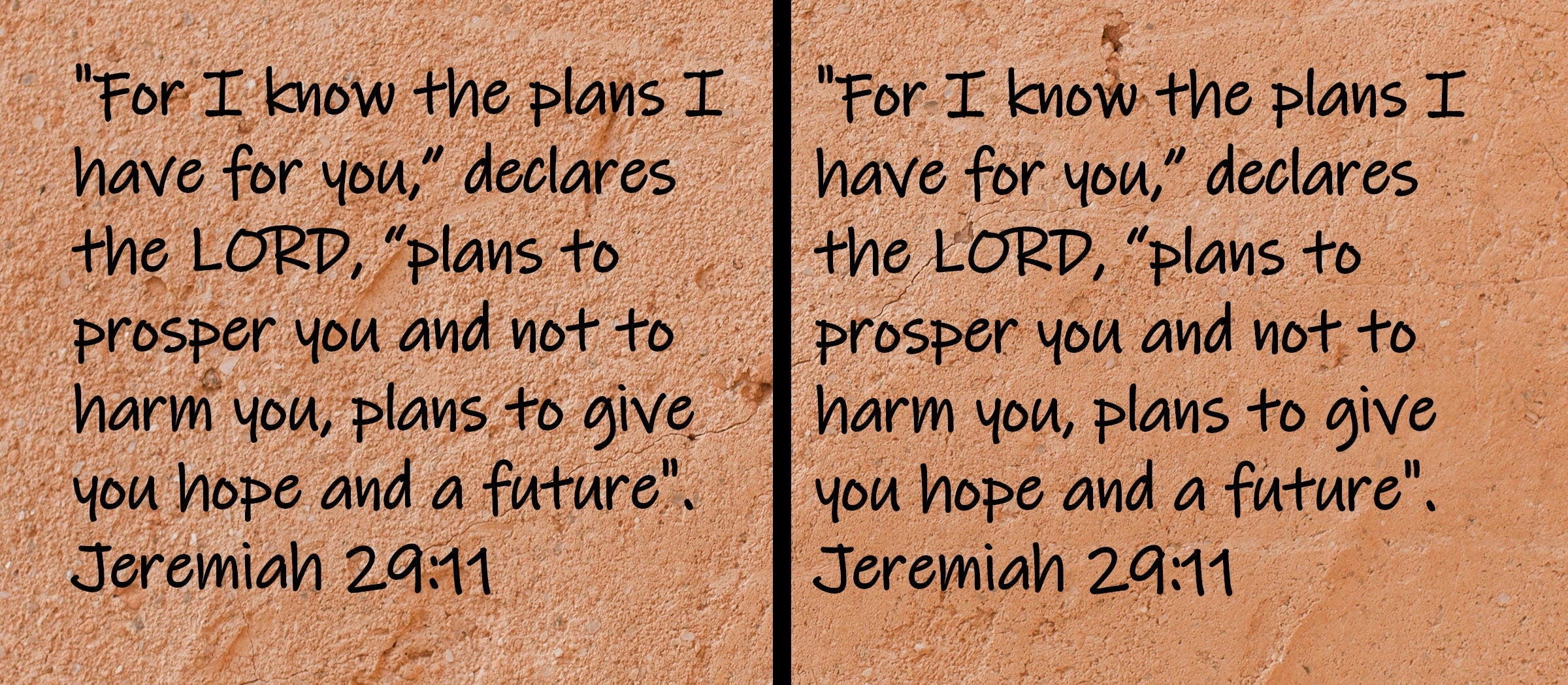 For I know the plans I have for you, "declares the Lore, "plans to prosper you and not harm you, plans to give you hope and a future".  Jeremiah 29:11