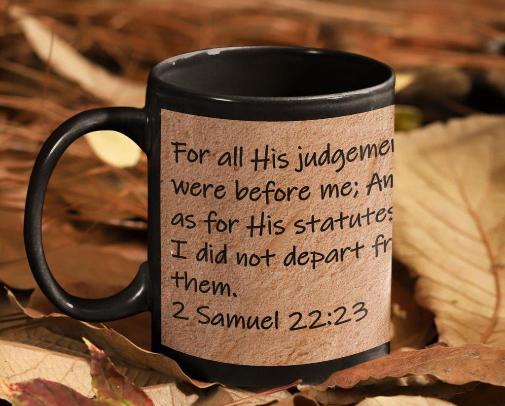 For all His judgements were before me; and as for His statutes, I did not depart from them.  2 Samuel 22:23